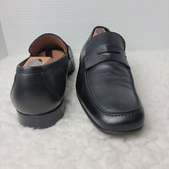 Arbiter Men\'s Penny Loafers Size 7 Black Leather Slip On Shoes main image 5